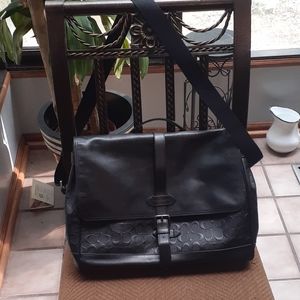 Black Executive Briefcase with Shoulder Strap